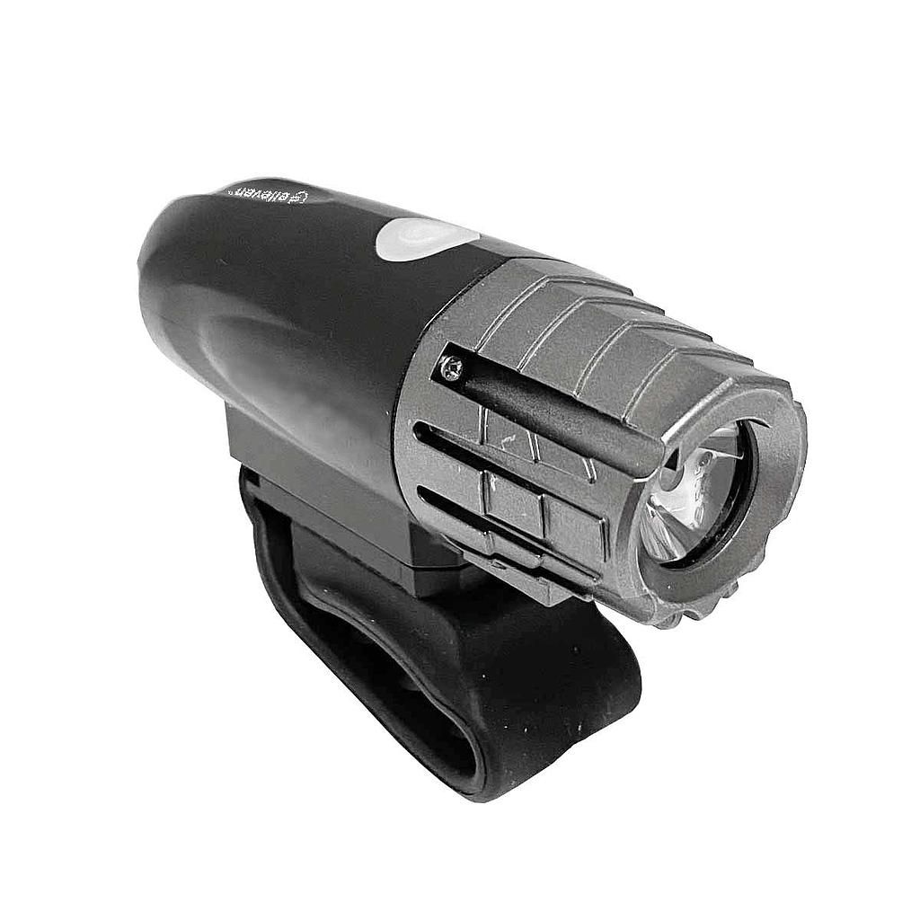 FAROL 350 LUMENS USB PRETO/CINZA